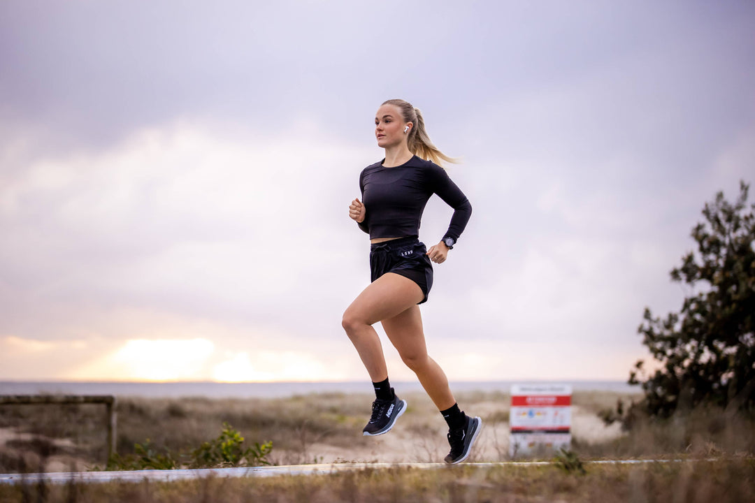 girl running outdoors