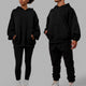 Duo wearing Unisex MVP Hoodie Oversize - Black