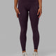 Woman wearing Fusion Full Length Tights - Midnight Plum