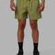 Man wearing Rep 5'' Performance Short - Moss Stone-Lime